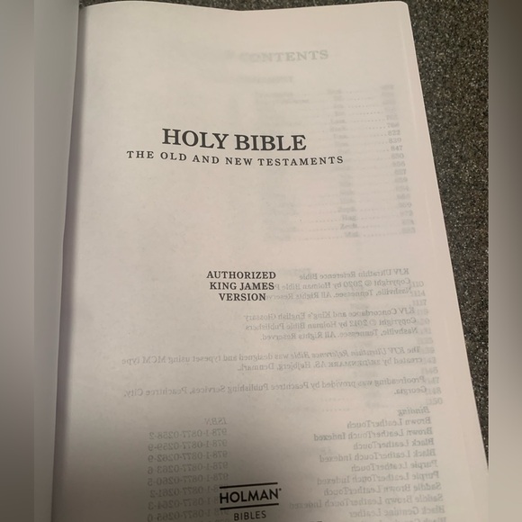 Holman Authorized King James Reference Bible: Beautiful Two Tone Brown Leather - Picture 4 of 9